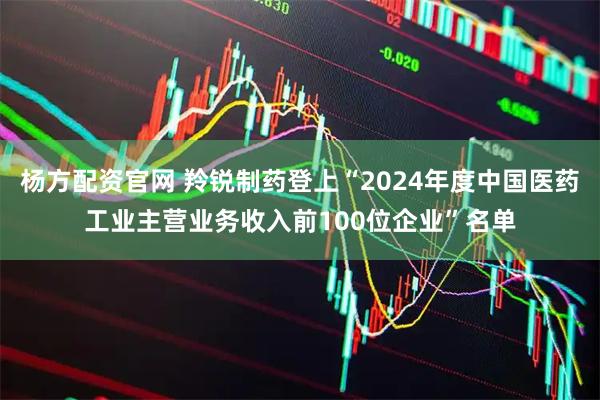 杨方配资官网 羚锐制药登上“2024年度中国医药工业主营业务收入前100位企业”名单